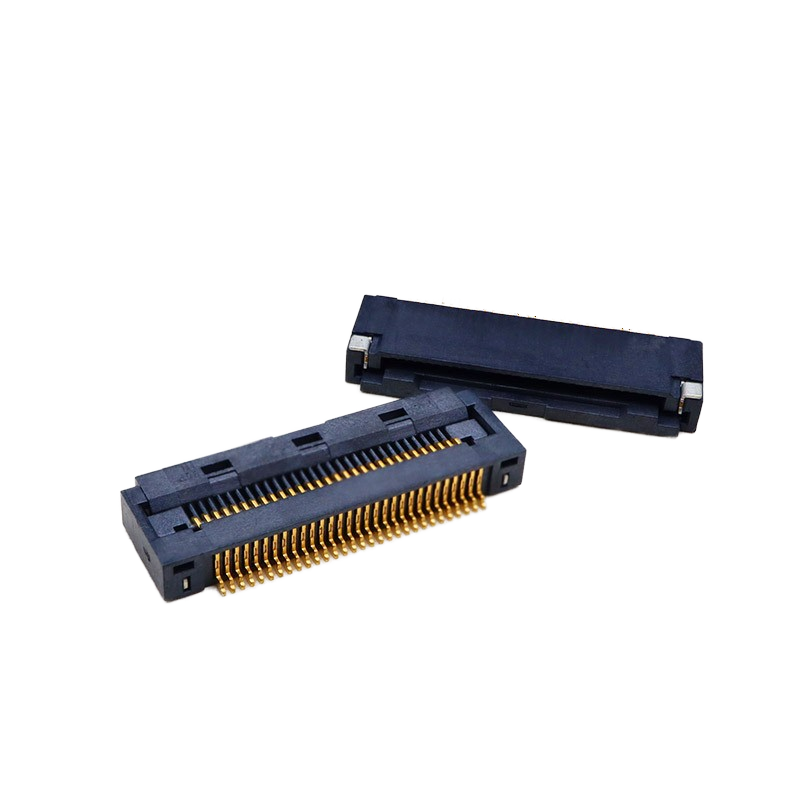 0.5mm Pitch FFC Connector Front Flip with Locking Buckle 30 40 68P Flip Cover Down Connection H2.5 Black for PCB Application
