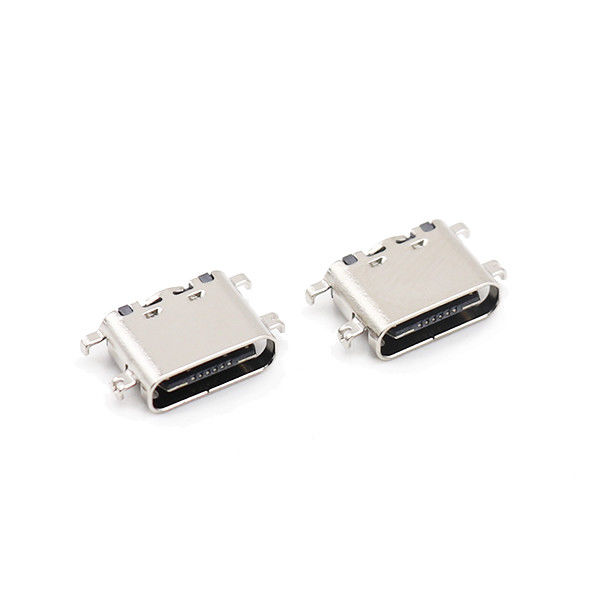 3.0 USB พิมพ์ C Pcb ตัวเชื่อมต่อ 3.1mm 16 เข็มหมุด Mid Mount USB C ซ็อกเก็ตตัวเมีย