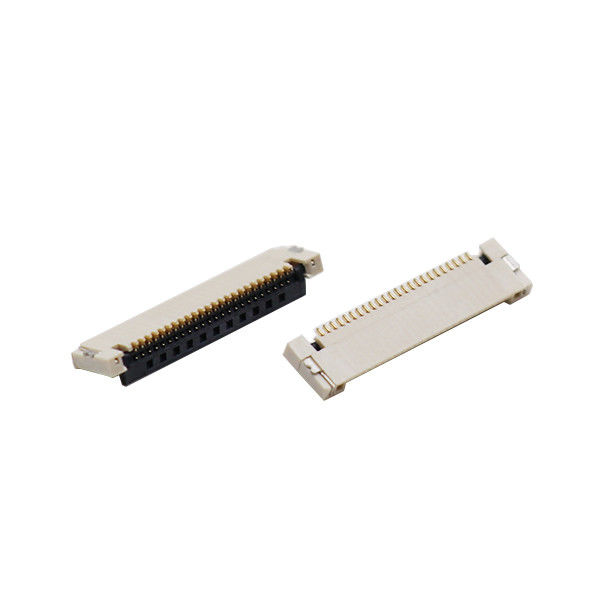 ตัวเชื่อมต่อ FFC FPC ตัวเชื่อมต่อ แบบสัมผัสด้านล่างแบบคู่ความสูง 1.2 มม. พร้อม Flip Lock