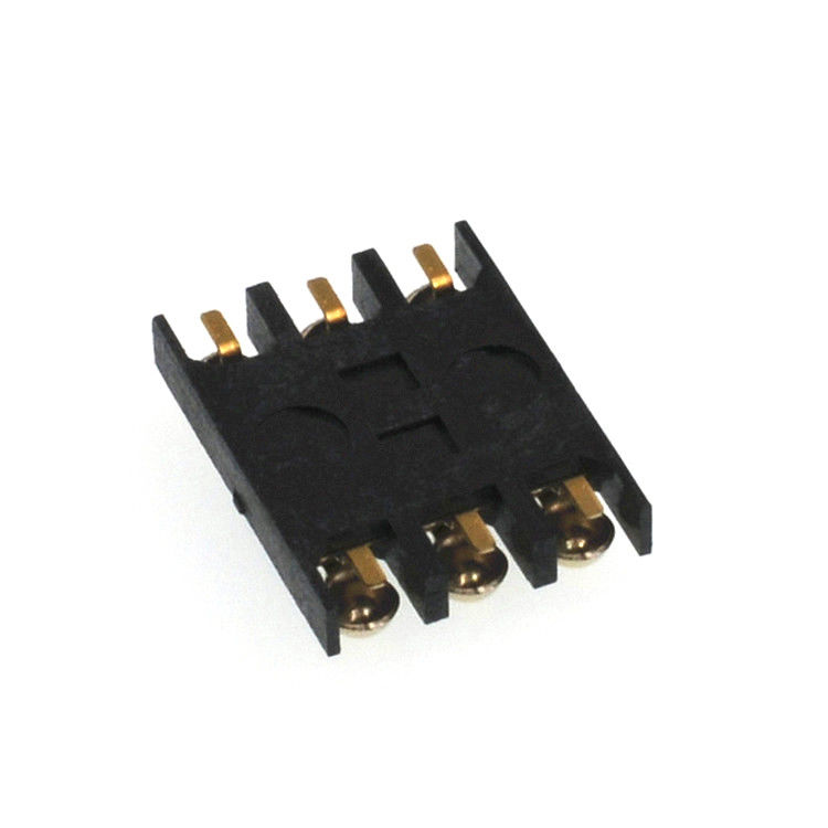 Spherical Shrapnel 6 เข็มหมุด ช่องเสียบซิมการ์ดซ็อกเก็ต SMT 1.5mm 2.0mm Height