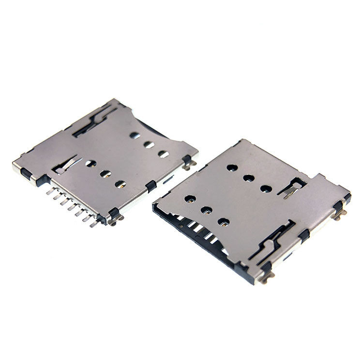 ดัน ดึง พิมพ์ ไมโคร 7p ช่องเสียบซิมการ์ดซ็อกเก็ตความสูง 1.35 มม. สำหรับ PCB