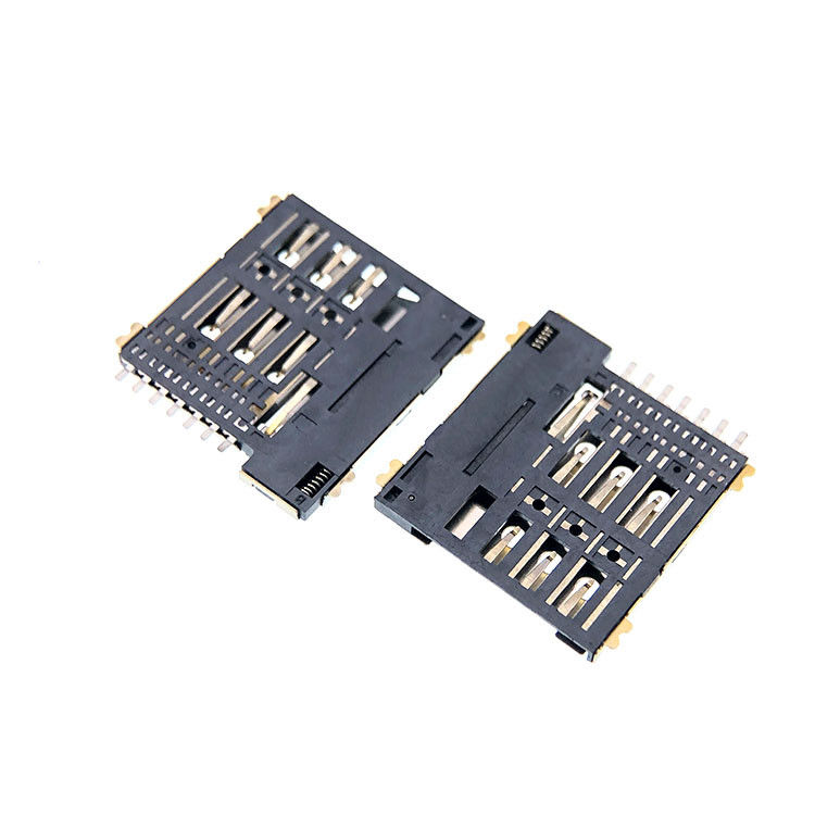 ดัน ดึง พิมพ์ ไมโคร 7p ช่องเสียบซิมการ์ดซ็อกเก็ตความสูง 1.35 มม. สำหรับ PCB