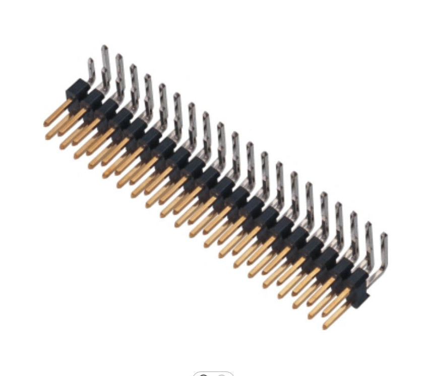 ทริปเปิ้ล แถว 2.54 Mm เข็มหมุด หัวข้อ จุ่ม ขั้วต่อหัวต่อตัวผู้ 2 ขาสำหรับ PCBA อุตสาหกรรม