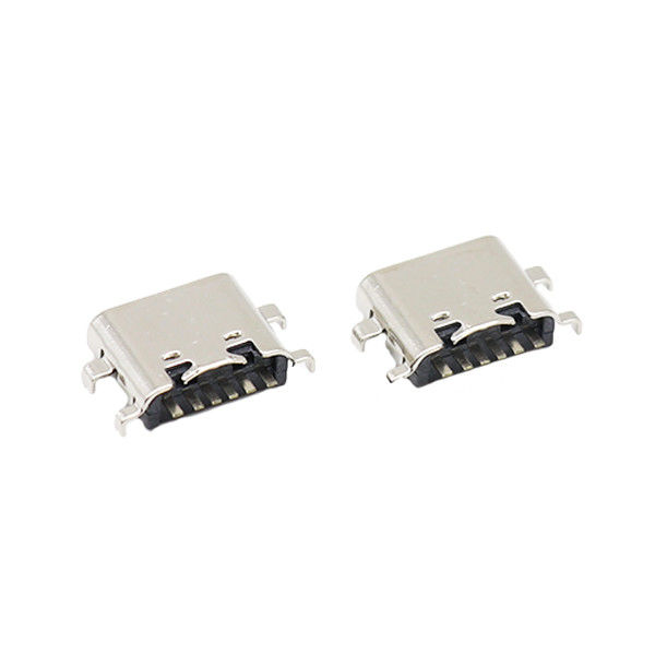 6 ขาเชื่อมต่อ USB พิมพ์ C ซ็อกเก็ต PCB Sinking Plate หญิง 0.8MM 3.1mm