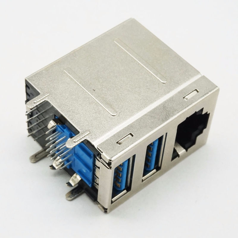 PBT Combo USB 3.0 180 องศา RJ45 ตัวเชื่อมต่อ สำหรับ LAN Ethernet Network